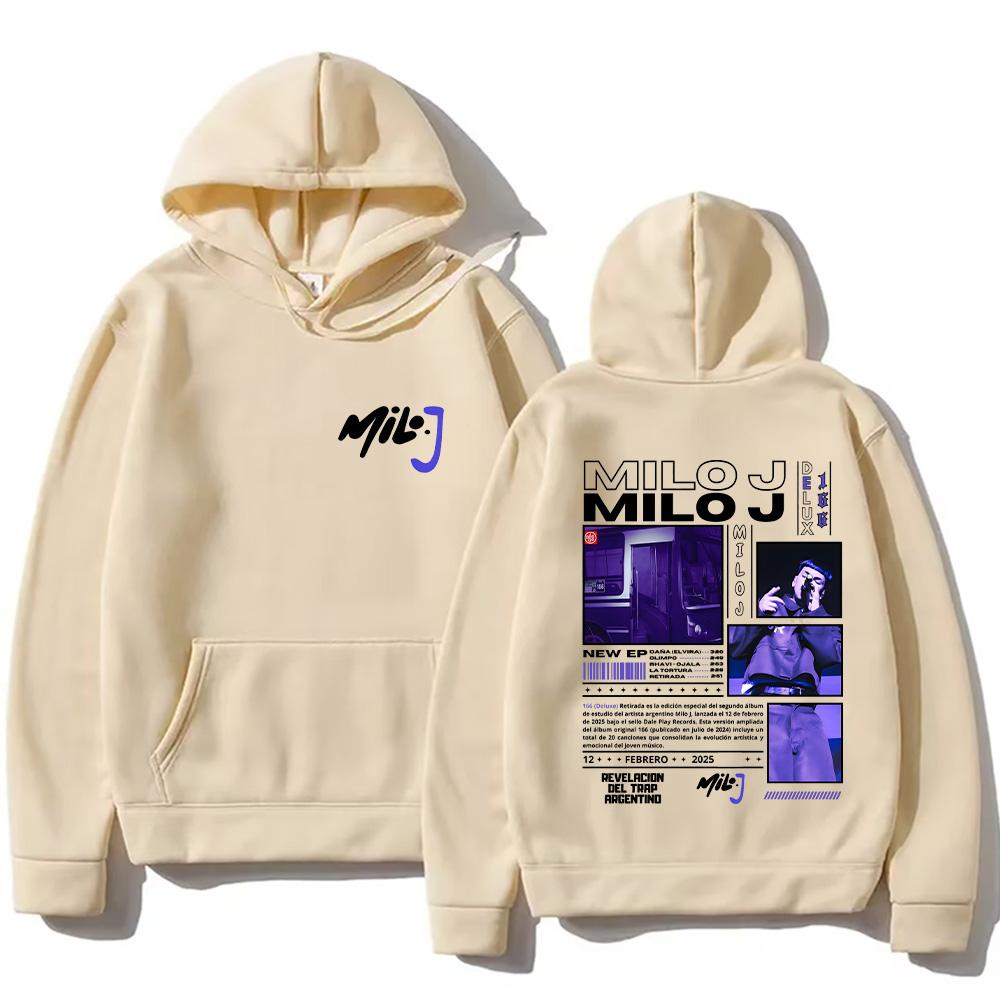Milo J Mikiny Rapper Milo J Merch Mikiny Módní Dámské Pánské Nový Design Oblečení Grafický Potisk High Street Pulovry Ležérní