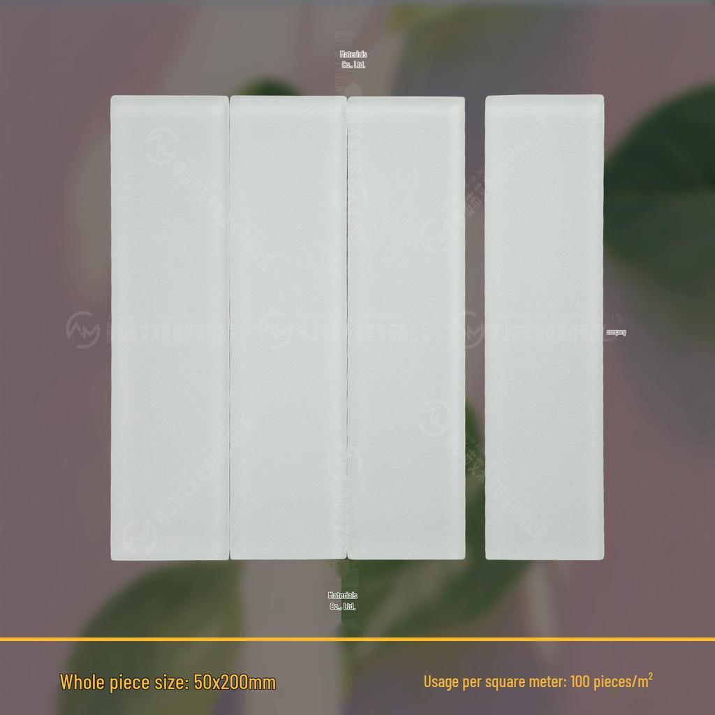 Dopamine Glass Handmade Tile: 50x200mm for Bathroom, Kitchen, Bar, and Shop Walls