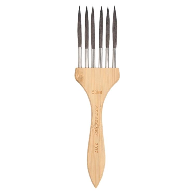 4/6 Teeth Paint Brush Multi-Tooth Painting Brushes Nylon Hair Paint Brushes Artist Brushes Drawing Supplies