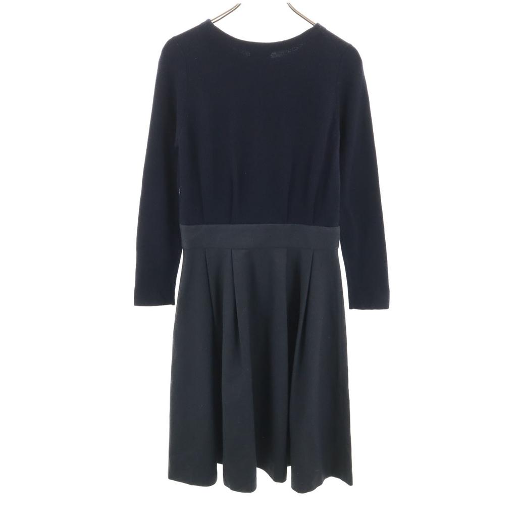 Unused MACKINTOSH PHILOSOPHY Long Sleeve Knit Switching One Piece 38 Navy Women Used