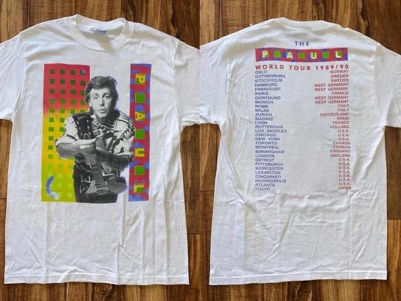 Paul Mccartney World Tour 1989-90 T-Shirt Paul Mccartney T-Shirt 90s Paul Unisex T-Shirt XL
