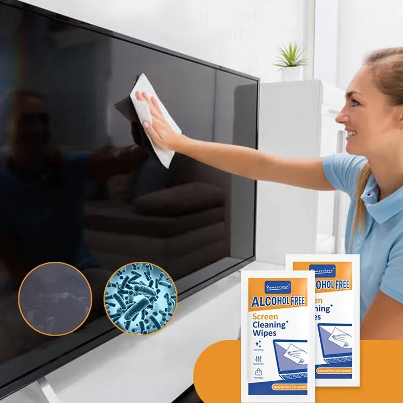 40 Stück Dual-Use Bildschirmreinigungsset Tragbare Wischtücher für Handys Tablets Laptop TV-Monitore Autos Fleckenlose LCD-Bildschirme und Displays