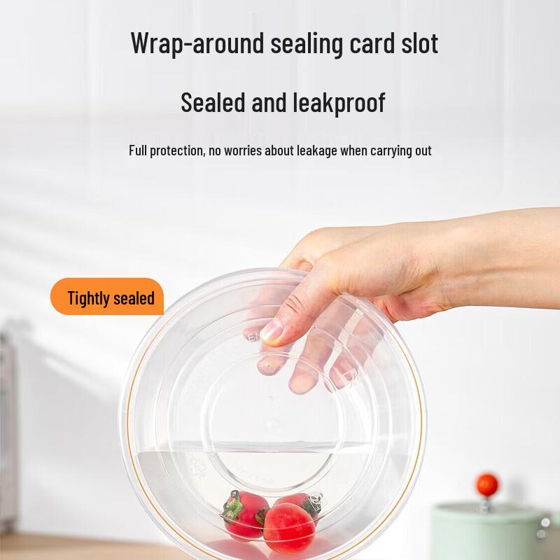 Temeiju Disposable Round Food Containers with Lids