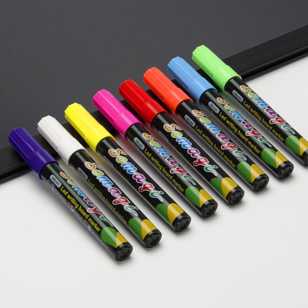 Buy 8 Color Dual Nib 7mm Neon Liquid Chalk Pen Marker Blackboard Glass