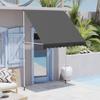 YODOLLA Retractable Manual Awning 2x1.2m - UV Resistant, Easy Installation, Stable Aluminum Frame - Dark Grey