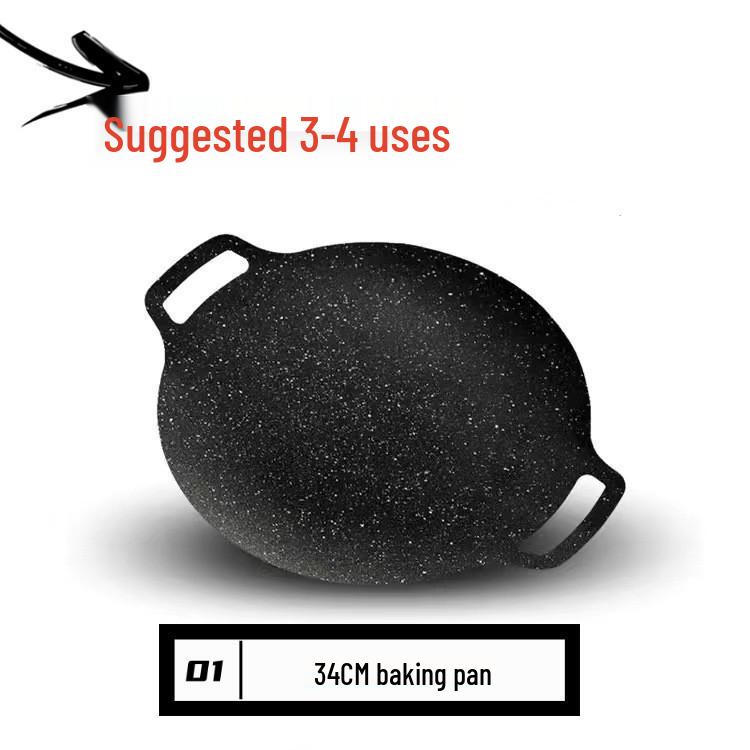 Maifan Stone BBQ Grill Plate: Portable, Non-stick Korean Steak Frying Pan for Outdoor Camping.