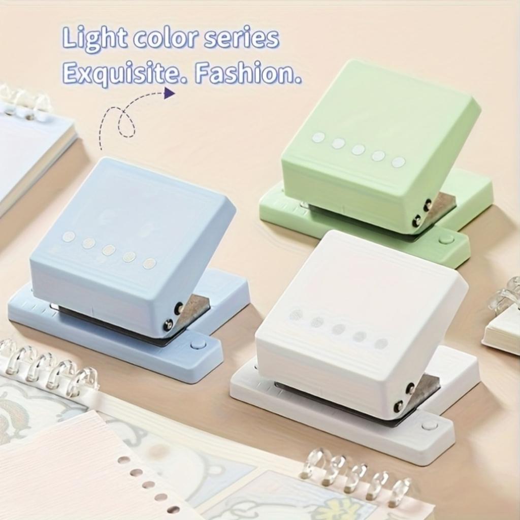 1PC Five-hole Punch, Binder Punch, Manual Punching Tool for A4, A5, B5 and All Kinds of Paper, Loose-leaf Book, Office School Supplies