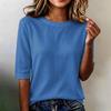 Women Short Sleeve Crew Neck Loose Fit Lightweight Casual Top Comfortable Basic Pullover Blouse for Daily Wear