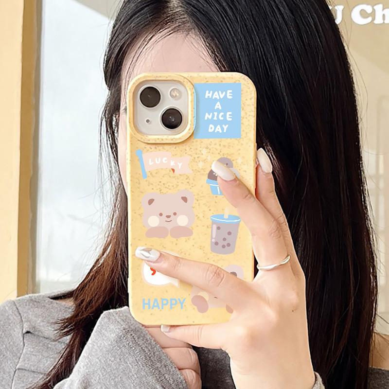 Mobile Phone Cases for iPhone 11 13 XR 15 Pro Max 12 14 Pro Max Case iPhone 16 7 Plus 8 Plus XS Max Degradable and Environmentally Friendly Anti-fall