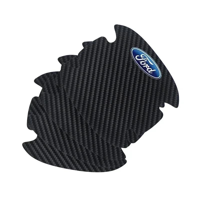 Car Sticker 2026 Car Door Handle Decals for Ford Focus Galaxy Kuga Mondeo S MAX Escape Fiesta Ranger Transit Edge Badge Rearview