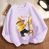 Children's Loose Round-neck Sweatshirt for Spring, Autumn and Winter, Cute Long-sleeved Loose Round-neck Coat for Boys and Girls