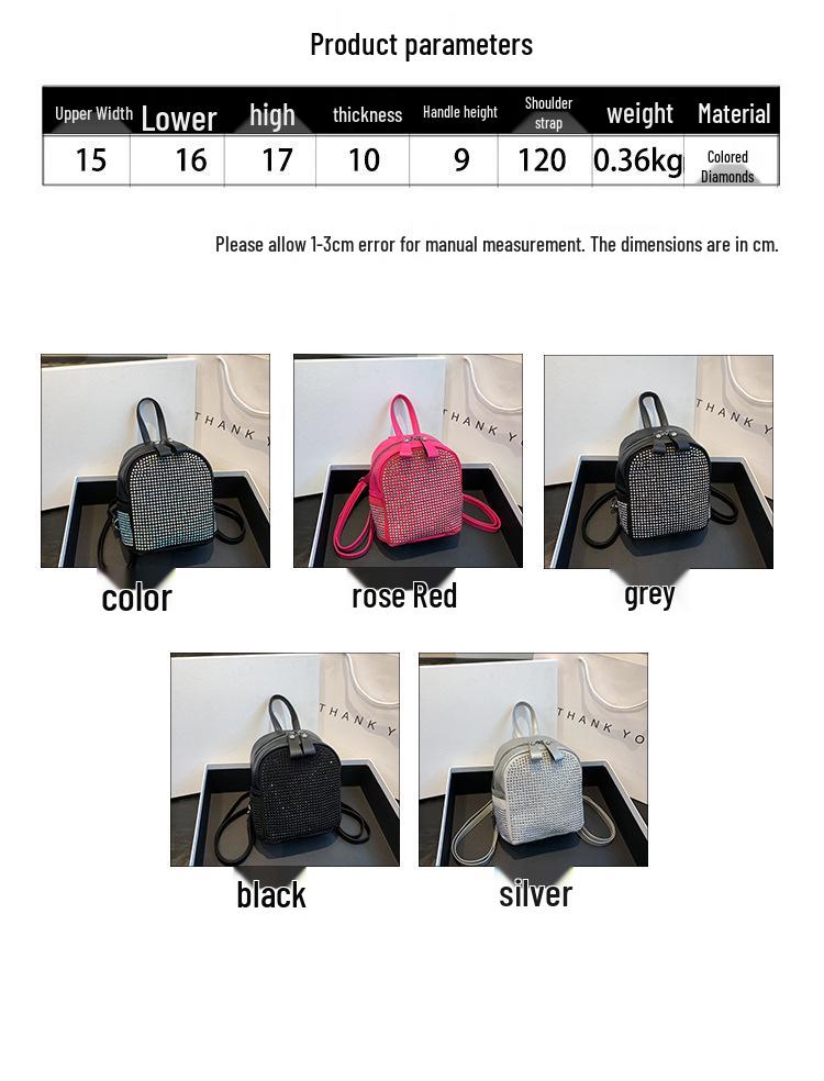 Trendy Women's Diamond-Studded Convertible Backpack 2023 - Celebrity-Inspired, Spacious, and Stylish.