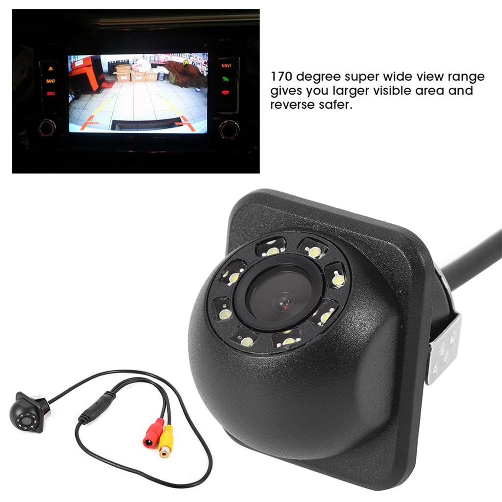 Ultraklare 170 Grad Farb-CCD-Kamera Auto Wasserdicht 8 LEDs Licht 20mm0,8in Bohrer Rückfahrkamera