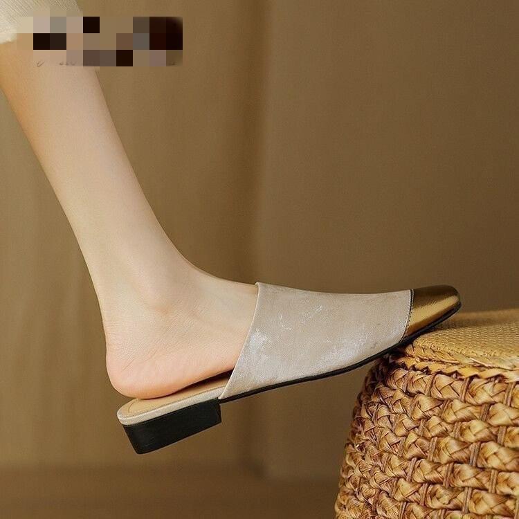 Xiaoxiangfeng Baotou Cool Slippers Wear Exquisite Spring and Summer New New Chinese Style with Skirt Half Drag