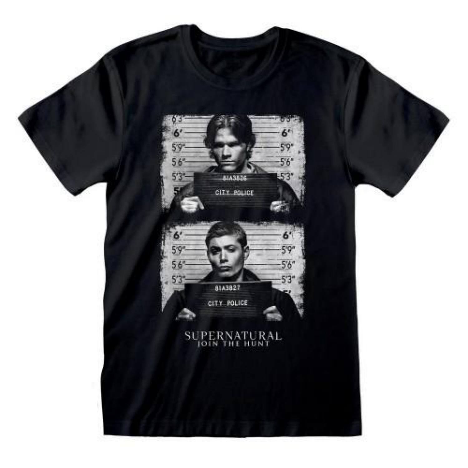 Supernatural Unisex Adult Line Up T-Shirt S чёрный