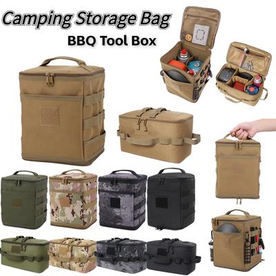 Outdoor Camping Gas Tank Storage Bag Picnic Utensils Organizer Large Capacity Ground Nail Tool Bag Cooking Stove Storage Case