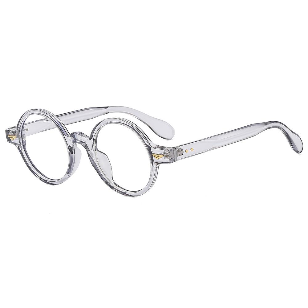 Damen Trendige Brille mit rundem Rahmen und Engelsflügel-Design - Einfache Blaulichtfilterbrille, Neuer Literarischer Stil