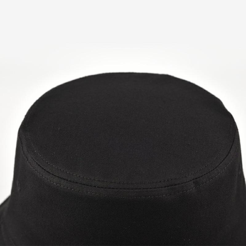 Custom Logo Pure Cotton Bucket Hat - Solid Color, Sun Protection for Outdoor Travel