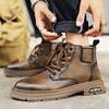 Fashion Men's Shoes Fashion Handmade Men Boots All-match Male Booties Genuine Leather Outdoor Vintage Boots New Arrival Ankle Work Boots