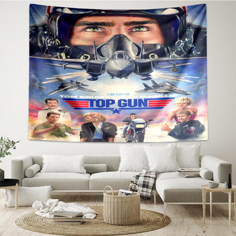 Top Gun Wall Hanging Tapestry Wall Cloth Tapestries Decor Wall Bedroom Decoration