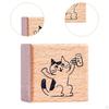 Cat Stamp Cute Animal 1.2 Inch for Kids Wooden Rubber Stamping Mailing Scrapbooking Letter