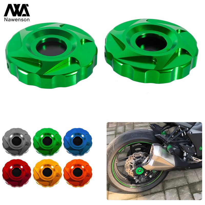 Motorcycle Rear Wheel Axle Caps Frame Hole Covers Fork End Protectors for Z1000/Z1000SX/Ninja 1000 2010-
