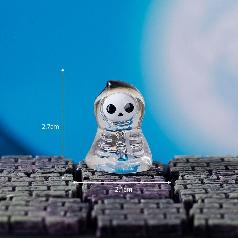 6pcs Dolls Halloween Ghost Pendant Mini Skeleton Keychain Punk Skull Car Keyring  Gifts