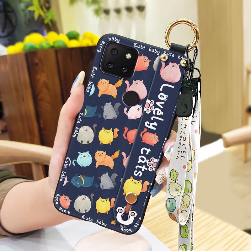 Protective Fashion Design Phone Case For TCL T-Mobile Revvl 5G Durable Waterproof Lanyard Soft case Anti-knock Wristband
