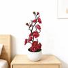 Artificial Faux Flower Branch Potted Plant for Home Table Decor