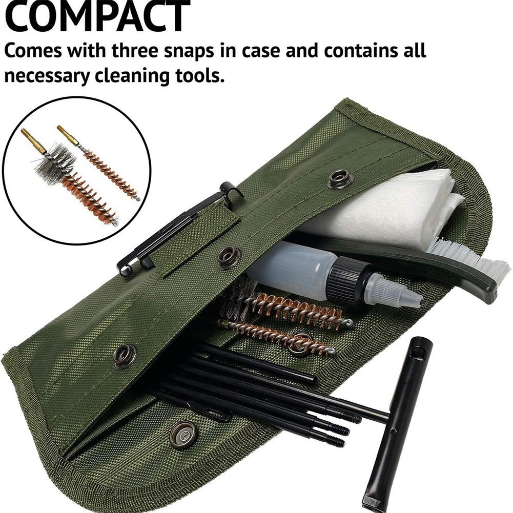 12pcs/Set Gun Cleaning Kit Set Pistol Brushes Cleaner for.22LR .223 .257 Tactical Rifle Shotgun Gun Brushes Caliber Hunting Tool