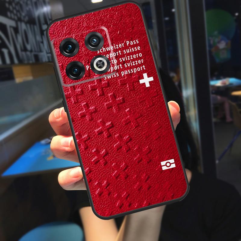 Schweiz Schweizer Flagge Hülle Für OnePlus 10T 8T 9RT 12 13 13R 11 9 10 Pro OnePlus Nord 4 CE 2 3 Lite N20 N30 Hülle
