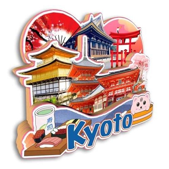 Kühlschrankmagnet Kyoto Japan Stadt Reise Souvenir Tourismus Geschenk 3D Klassisches Wahrzeichen Handgefertigte Handarbeit Heimdekoration -3233