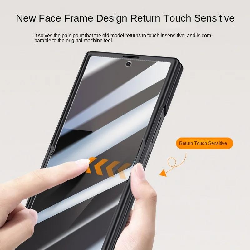 Magsafe Magnetic Metal Holder With Tempered Glass Film Full Protection Case For Samsung Galaxy Z Fold7 Spring Hinge Folded Cover