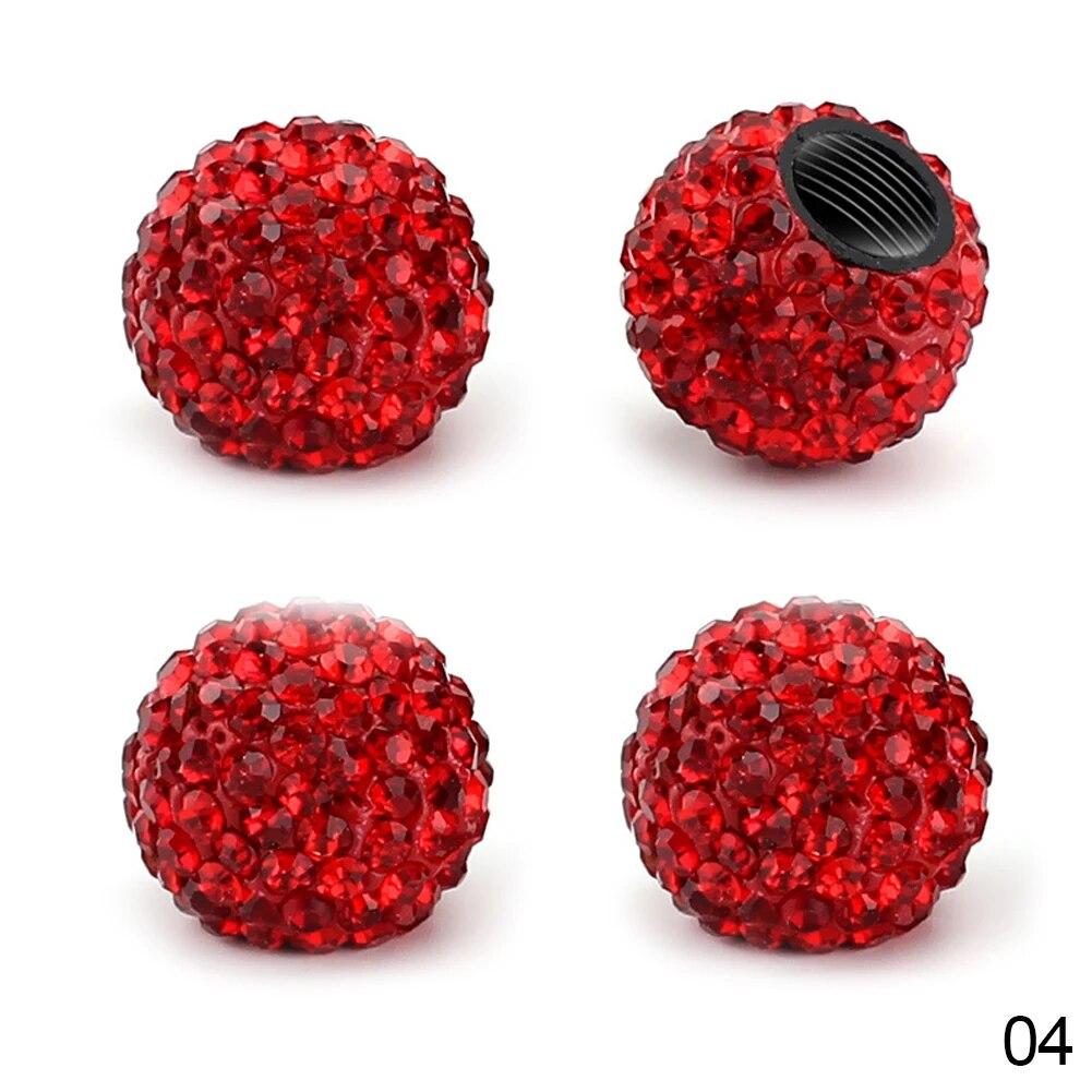 4 szt. Kryształowe nakładki na zawory opony samochodowej diamentowe błyszczące pyłoszczelne pokrywa zaworów koła pojazd Bling ozdoby samochodowe Charms Decor akcesoria samochodowe