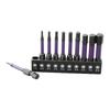 10Pcs H1.5-H8 Hex Head Wrench Drill Bit with Screwdrivers Bit Holder Set 1/4" Quick Release Shank Magnetic Screwdriver Bit Tools