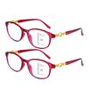 1pc 3 In 1 Progressive Multifocal Reading Glasses Women Fashion Computer Presbyopic Glasses Easy To Look Far And Near