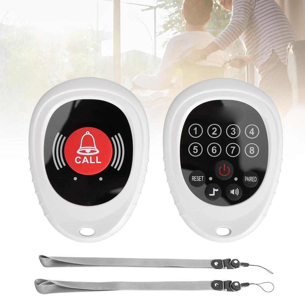 Kabelloser Pfleger-Pager Rufknopf Professionell Wiederaufladbar 3280,8 Fuß Reichweite Krankenschwester-Rufsystem für die Überwachung älterer Patienten SOS-Alarmsystem