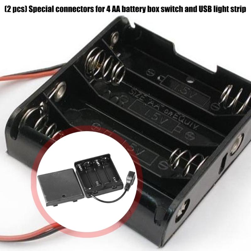 4 Steckplätze Batteriegehäuse USB-Anschluss für LED-Lichtleisten Tragbare Stromversorgung mit schaltbarer Außenbeleuchtungslösung