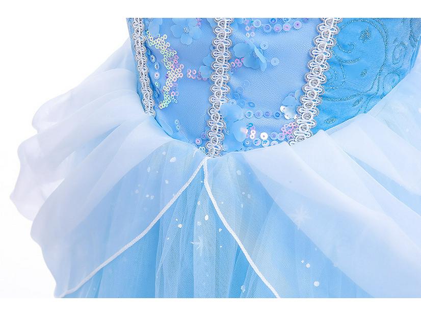 Frozen Princess Elsa & Cinderella Girls' Performance Costume Dress for Children's Day or Birthday