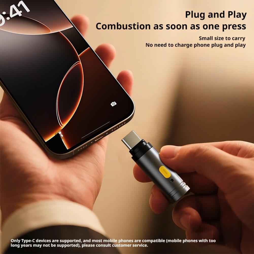 Portable Type-C Windproof Mini Cigarette Lighter Without Battery Metal Cigarette Lighter Intelligent Blow Air And Ignite
