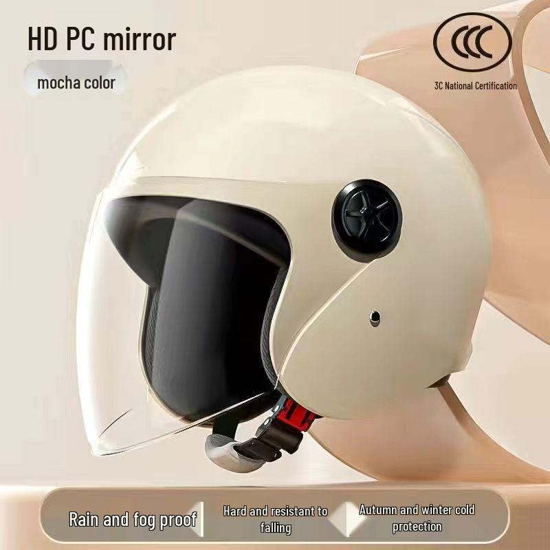 High-Quality National Standard Certified Unisex Electric Vehicle Helmet - Winter-Ready, Windproof, Warm, and Safe for Motorcyclists