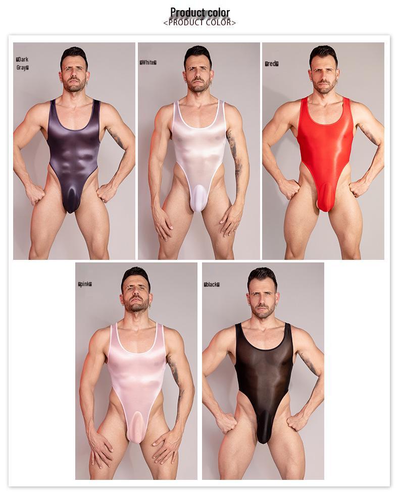 Desire Men's Silky Smooth Bodycon Bodysuit - Comfortable, High Elasticity, Body Shaping Lingerie