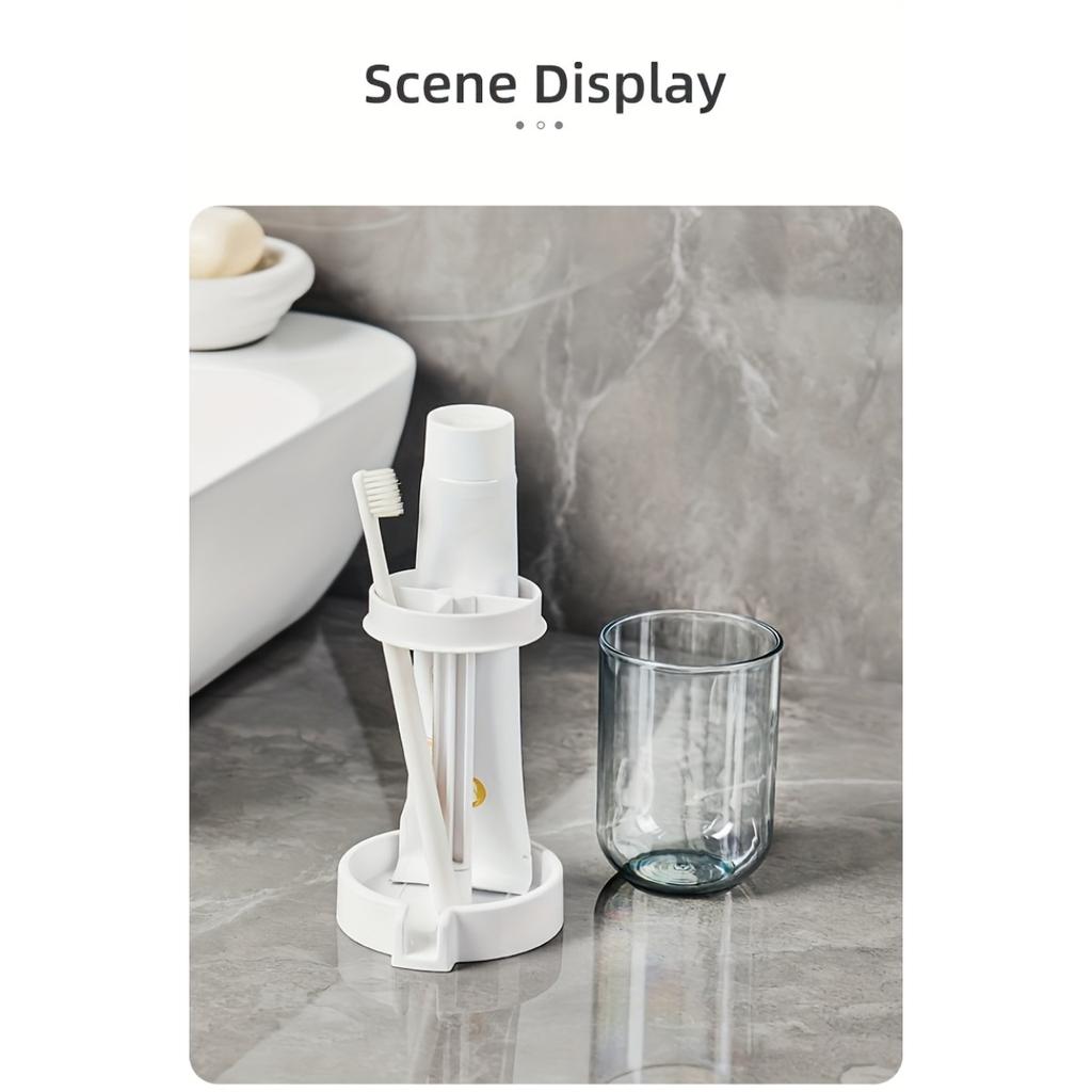 Toothbrush Holder with Dust Cover. Toothbrush Cup Holder with Drainage, Flow Guide, Storage Cup Holder. Home Multifunctional Dental Appliance Holder
