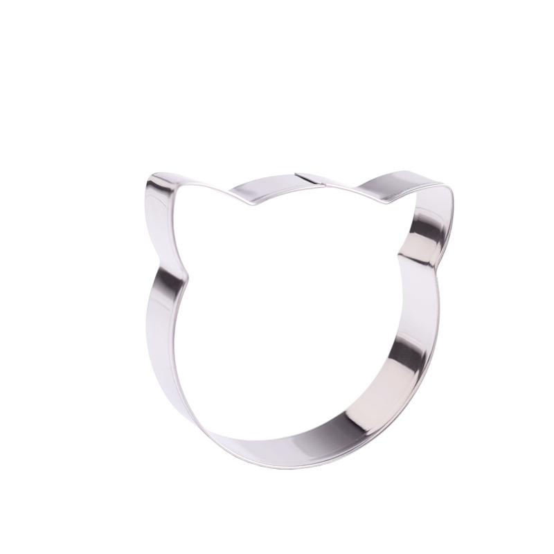 Stainless Steel Cat Cookie Cutter Set, 9-Piece DIY Embossed Baking Molds.