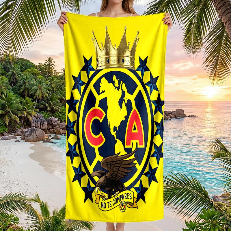 Club Amrica Fashion Beach Towel: Ideal for Summer Adventures Soft, absorbent and quick drying suitable for swimming and bathing