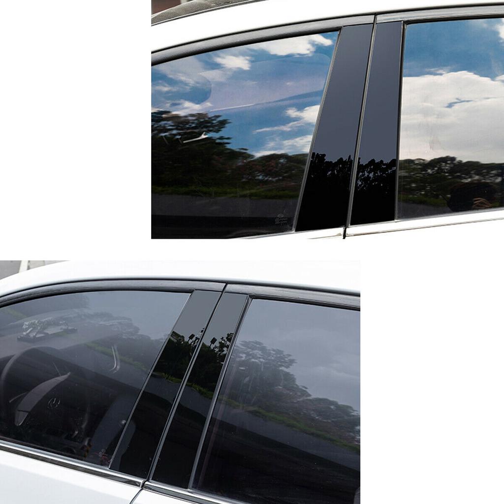 6pcs/set Car Door Window Pillars B-pillar Post Trim Stickers PC Plastic for Toyota Corolla 2014-2018