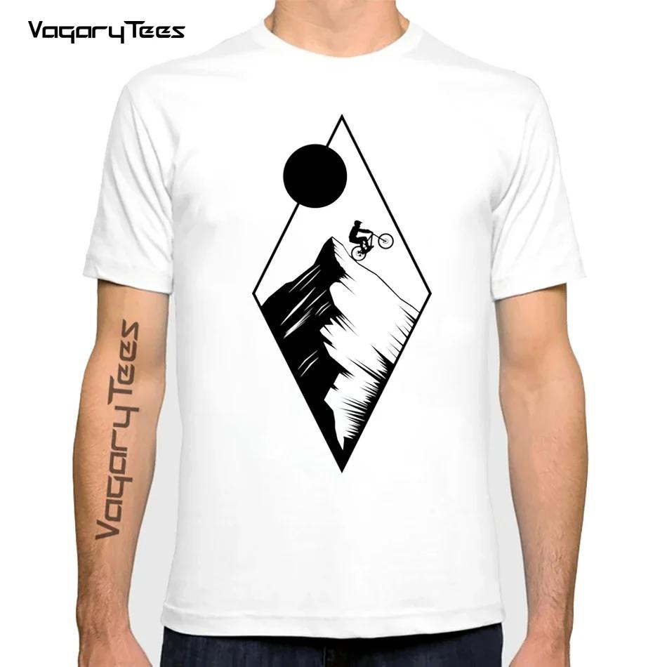 Summer Men T-shirt Downhill Biking Print Casual Heartbeat Stimulation Exercise Male Harajuku Tshirt  Men Clothing