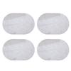 4 Pcs Oval Leather Placemat 45x30cm Non Slip Heat Proof Washable Table Mat for Home Restaurant Hotel