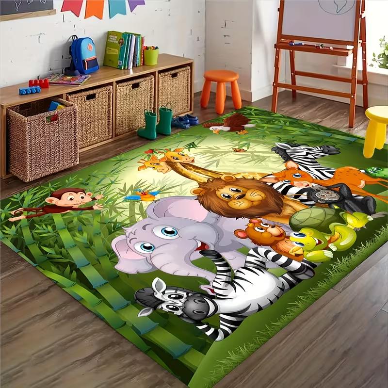Cartoon Puppy Animal Pattern Ins Style Large Carpet Living Room Bedroom Study Office Corridor Versatile Home Decor Like Clouds