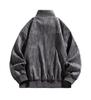 Men's Plus Size Stand Collar Retro Jacket - 2026 Autumn Collection, Trendy Loose Fit Casual Wear